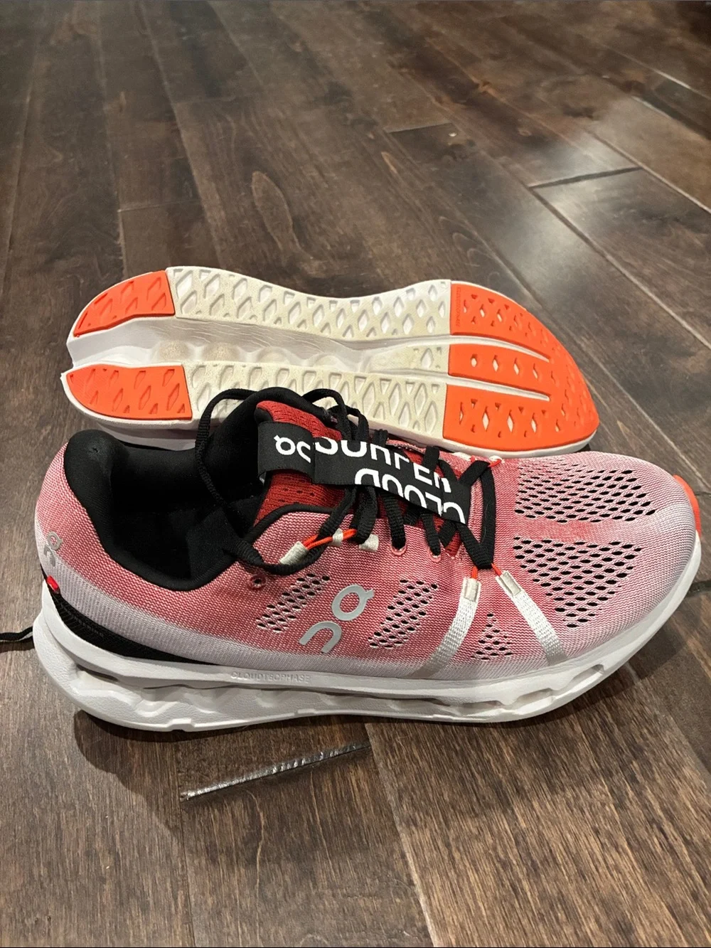 On Running Cloudflow Running Shoes - Coral and Orange Accents